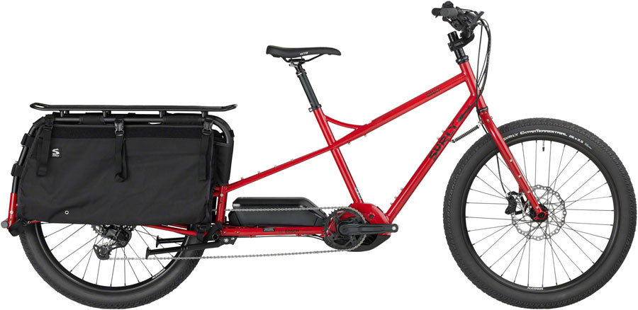 Surly Big Easy Cargo Ebike - 26&quot; Steel Pile of Bricks Red Small