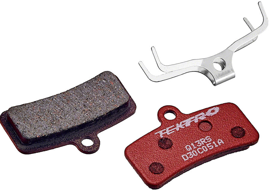 Tektro Q13RS Disc Brake Pad - Resin 5mm Thickness For 4-Piston Brake Calipers Red