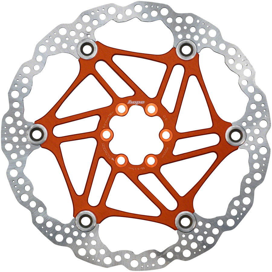 Hope Floating Disc Brake Rotor 200mm 6 Bolt Orange