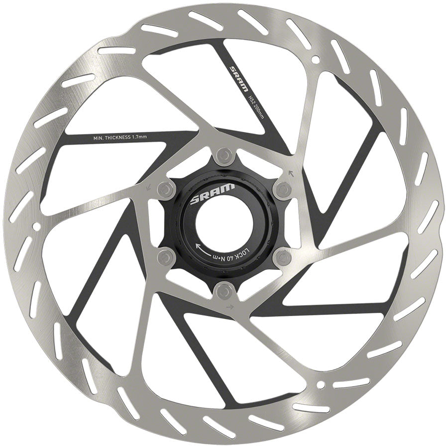 Rotore Freno A Disco Bici Jagwire Pro LR2-E – 160mm, 6 Bulloni, Argento/Nero, Nuovo