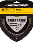 Jagwire 2x Sport Shift Cable Kit SRAM/Shimano Carbon Silver