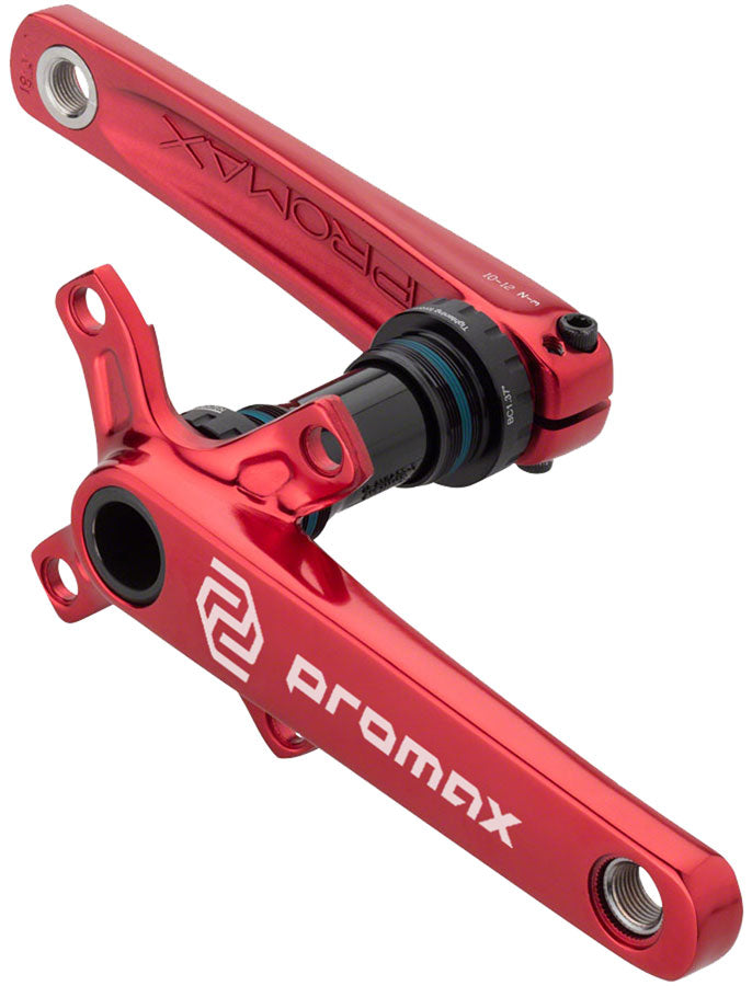 Promax CF-2 Crankset - 160mm 24mm Spindle 2-Piece 68mm English BB Included  Red