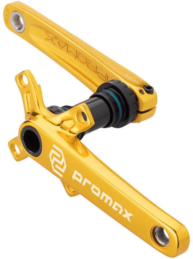 Promax CF-2 Crankset - 165mm 24mm Spindle 2-Piece 68mm English BB Included  Gold