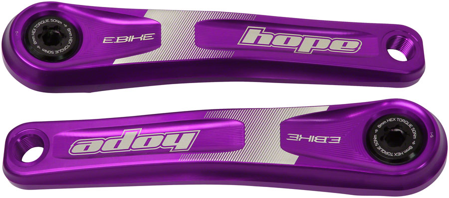 Hope Ebike Crank Arm Set - 165mm ISIS Standard Offset Purple – The