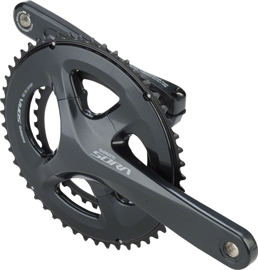 Shimano Sora FC-R3000 Crankset - 170mm 9-Speed 50/34t 110 Asymmetric BCD  Hollowtech II Spindle Interface Gray