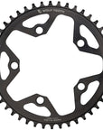 Wolf Tooth 110 BCD Cyclocross Road Chainring - 44t 110 BCD 5-Bolt Drop-Stop 10/11/12-Speed Eagle Flattop Compatible BLK