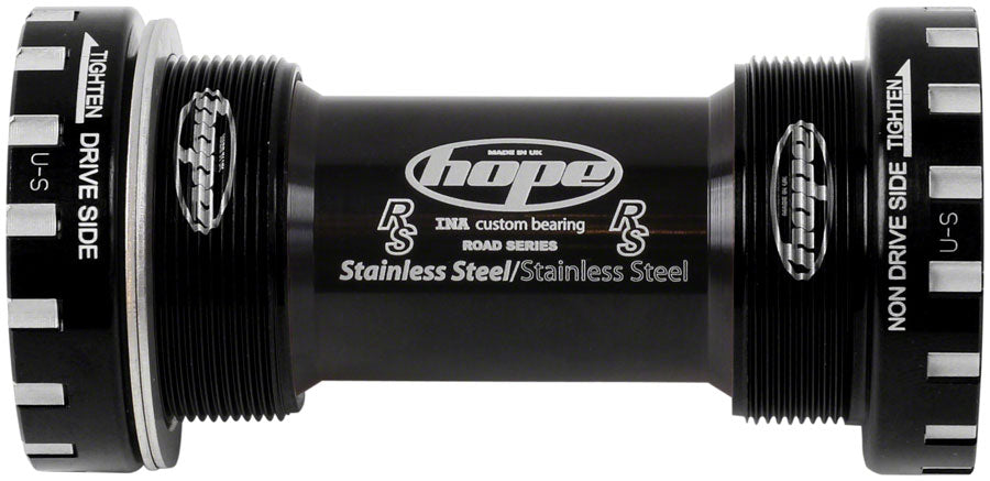 Hope BSA Threaded Bottom Bracket - 68mm Road For 24mm Spindle Stainless BLK  | The Bike Hub