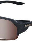 100% Norvick Sunglasses - Soft Tact Crystal BLK HiPER Crimson Silver Mirror Lens