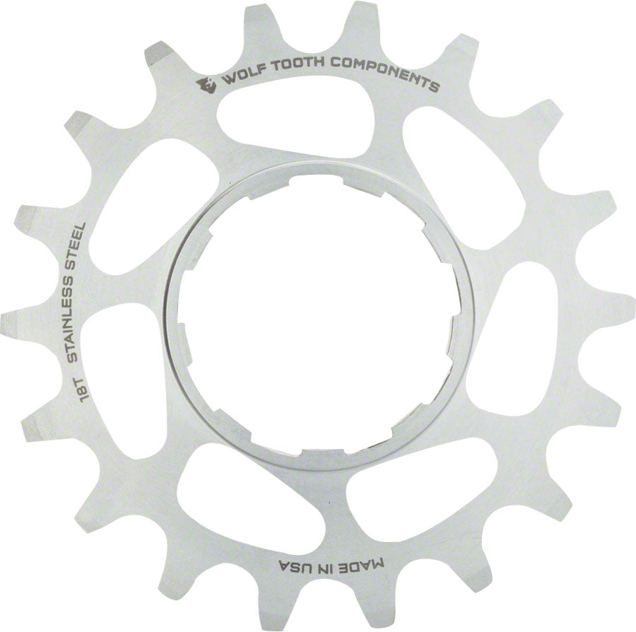 Wolf Tooth Single Speed Stainless Steel Cog - 17t Compatible 3/32&quot; Chains