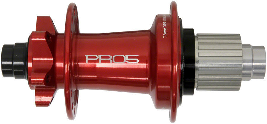 Hope Pro 5 Rear Hub - 12 x 148mm 6-Bolt Micro Spline Red 32H