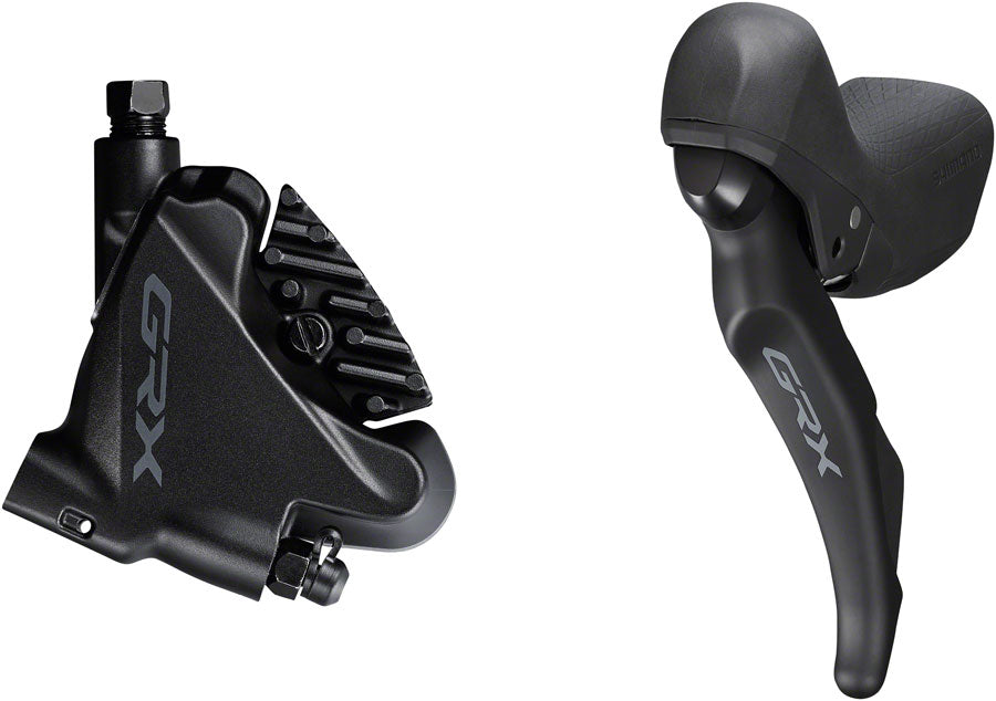 Shimano GRX ST-RX600 Shift/Brake Lever BR-RX400 Hydraulic Disc Brake  Caliper - Left/Front 2x Flat Mount Caliper BLK