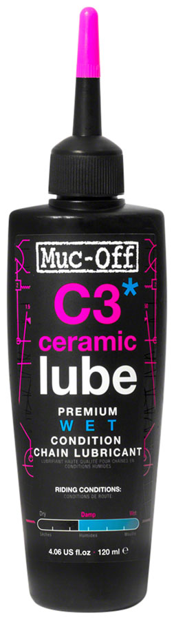 Muc-Off C3 Wet Ceramic Bike Chain Lube 120ml Drip – The Bike Hub