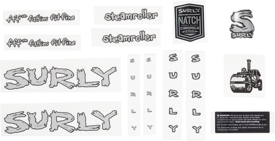 Surly Steamroller Decal Set - Silver – The Bike Hub