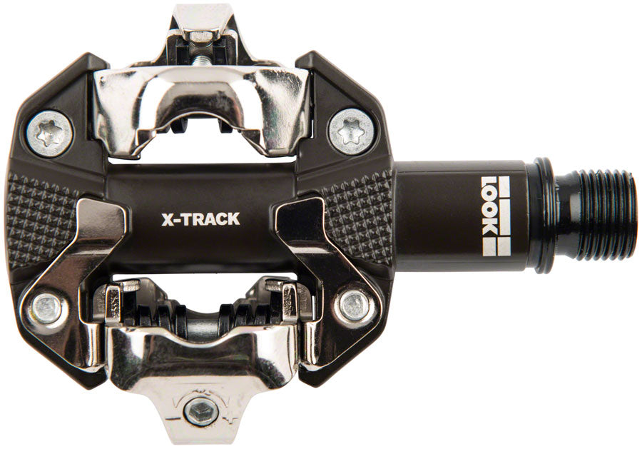 LOOK X-TRACK Pedals - Dual Sided Clipless Chromoly 9/16&quot; Gray