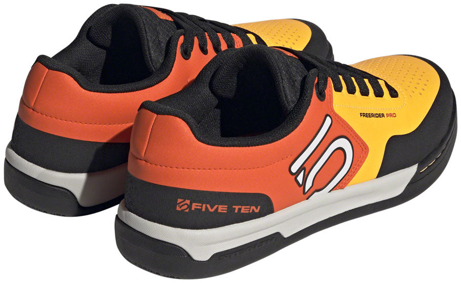 Five Ten Freerider Pro Flat Shoes Mens Solar Gold/Ftwr White/Impact Orange 10
