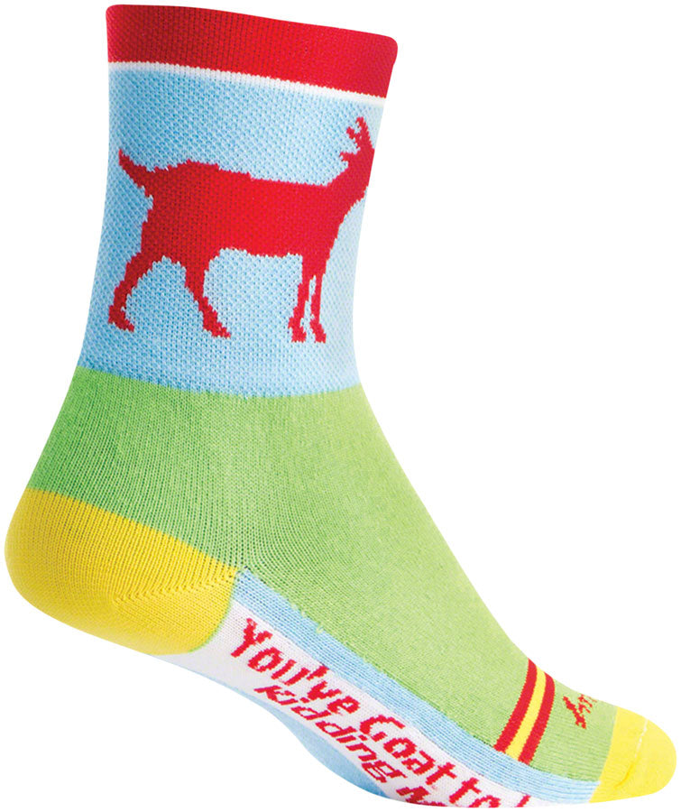 SockGuy Classic Goat Socks - 4&quot; Red/Blue/Green Small/Medium