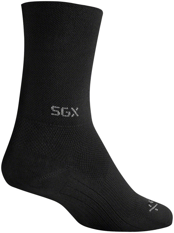 SockGuy SGX Raceday Socks - 5&quot; Black Large/X-Large