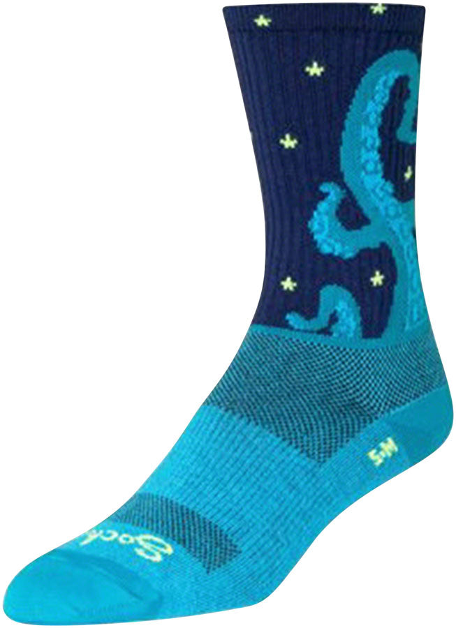 SockGuy Crew Kraken Socks - 6&quot; Blue Large/X-Large