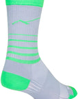 SockGuy SGX Peaks Socks - 6" Gray/Green Small/Medium