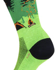 SockGuy Off the Grid Crew Socks - 6" Green/Black/Brown Large/X-Large