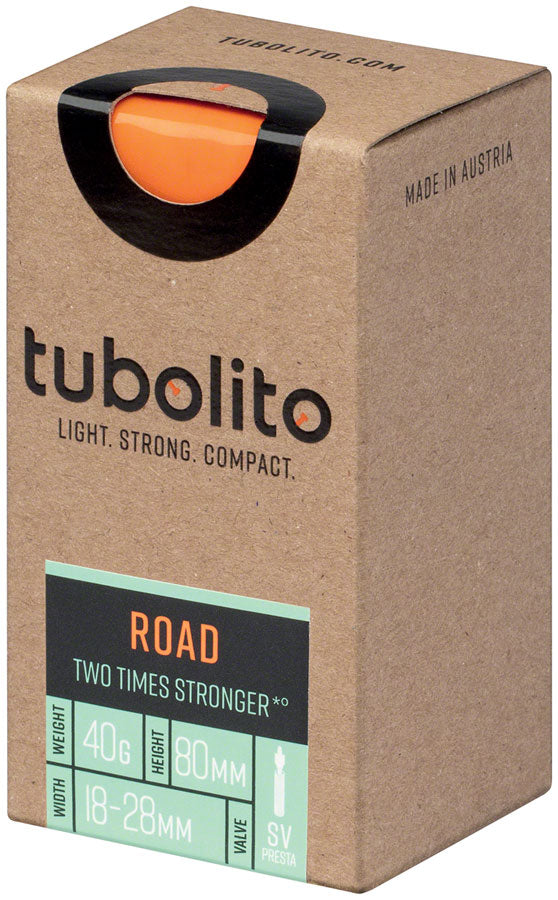 Tubolito Tubo Road Tube - 700 x 18-32mm 80mm Presta Valve Orange