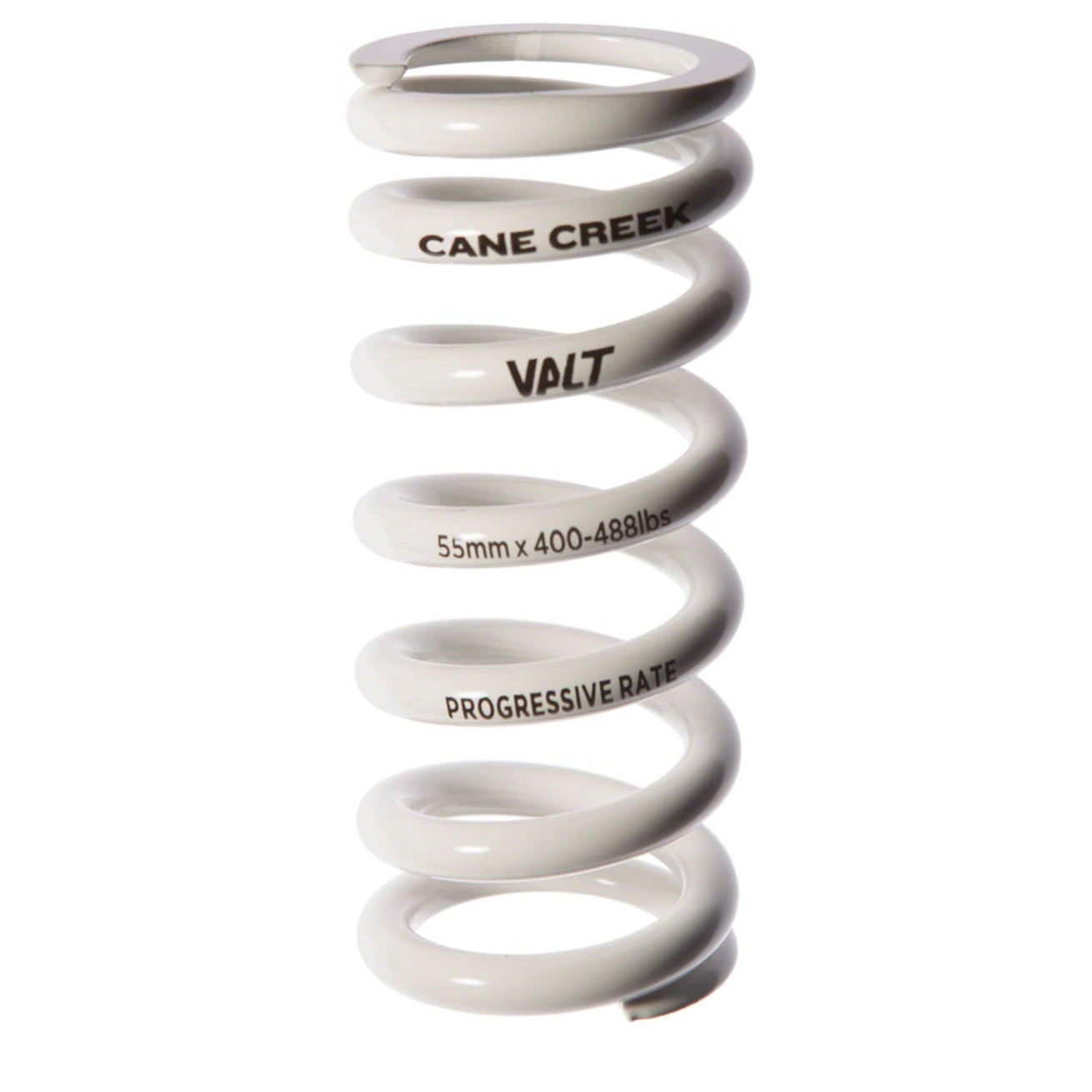 Cane Creek Progressive Rate VALT Lightweight Rear Shock Spring - 55mm x 400-488lbs White