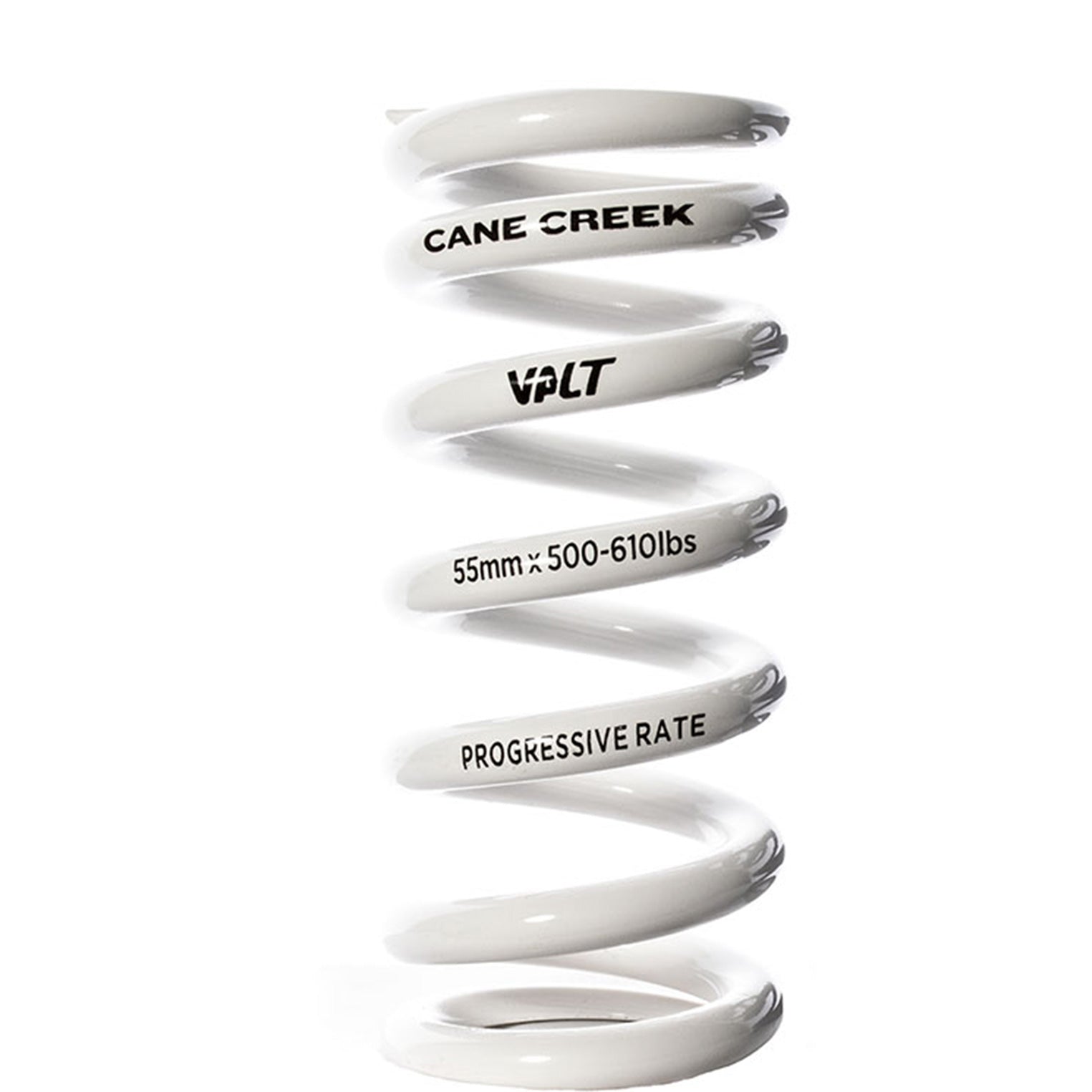 Cane Creek Progressive Rate VALT Lightweight Rear Shock Spring - 55mm x 500-610lbs White