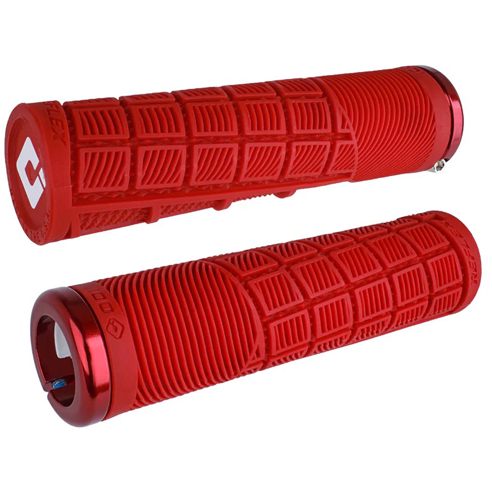 ODI Reflex Grips White/Red Lock-On – The Bike Hub
