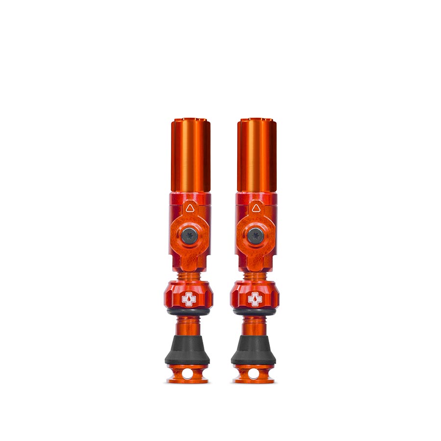 Muc-Off Big Bore Lite Tubeless Valve 60mm Pair - Orange - The Bike Hub