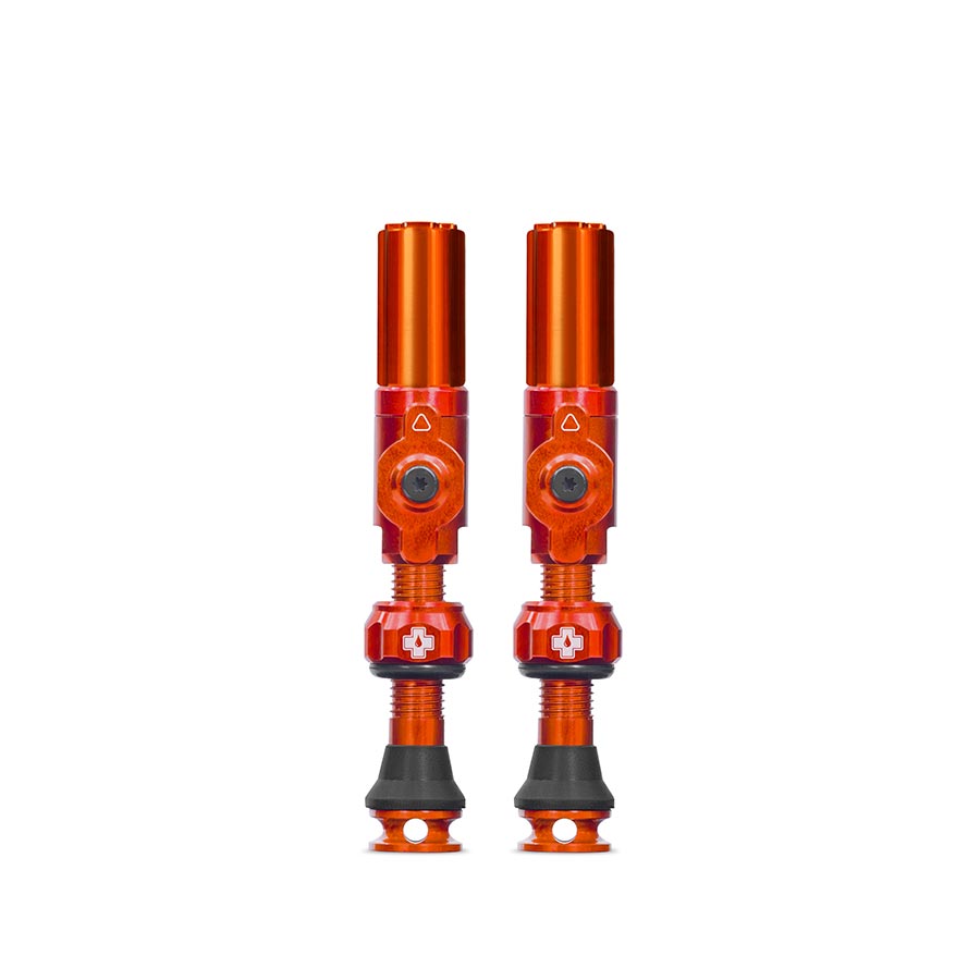 Muc-Off Big Bore Lite Tubeless Valve 65mm Pair - Orange - The Bike Hub