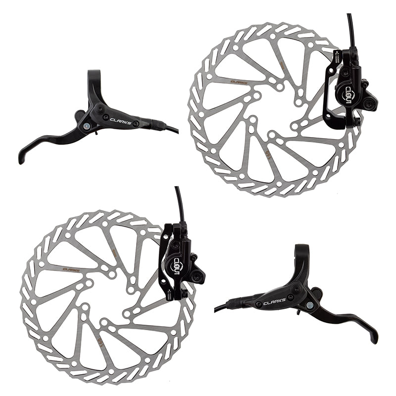 Clarks Clout-1 Hydraulic Disc Brake Kit Pair disc brake Black - The Bike Hub