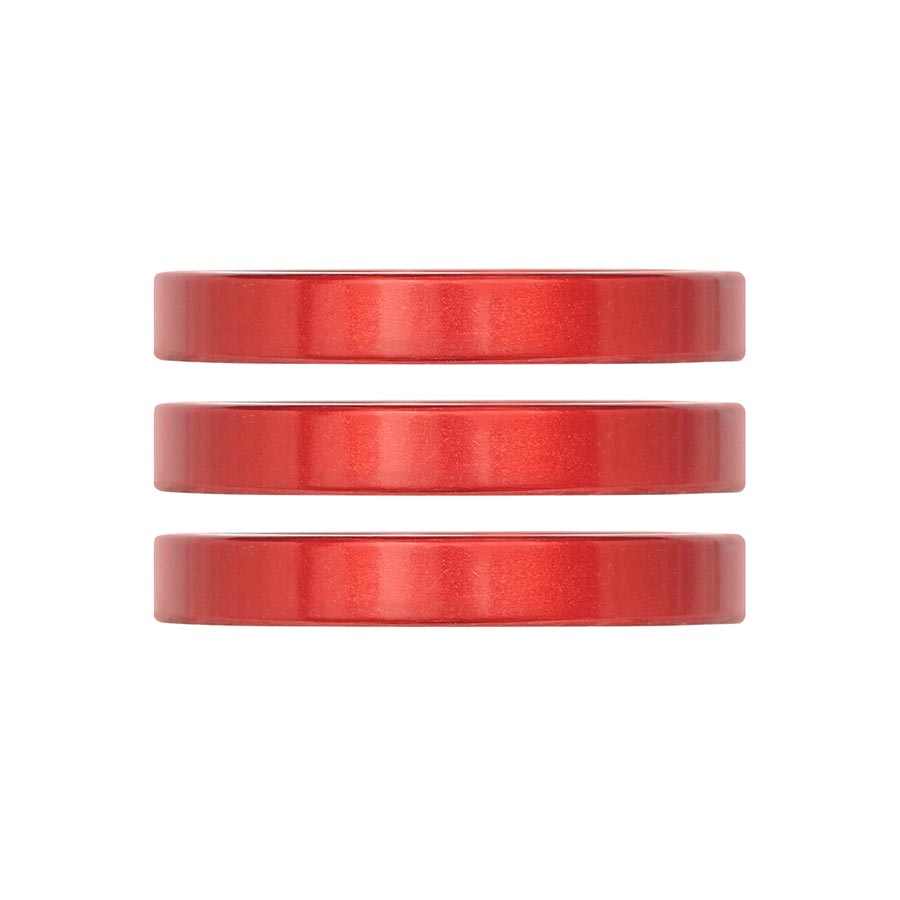Industry Nine iRiX Headset Spacer 1-1/8 Height: 5mm Aluminum Red 3pcs - The Bike Hub