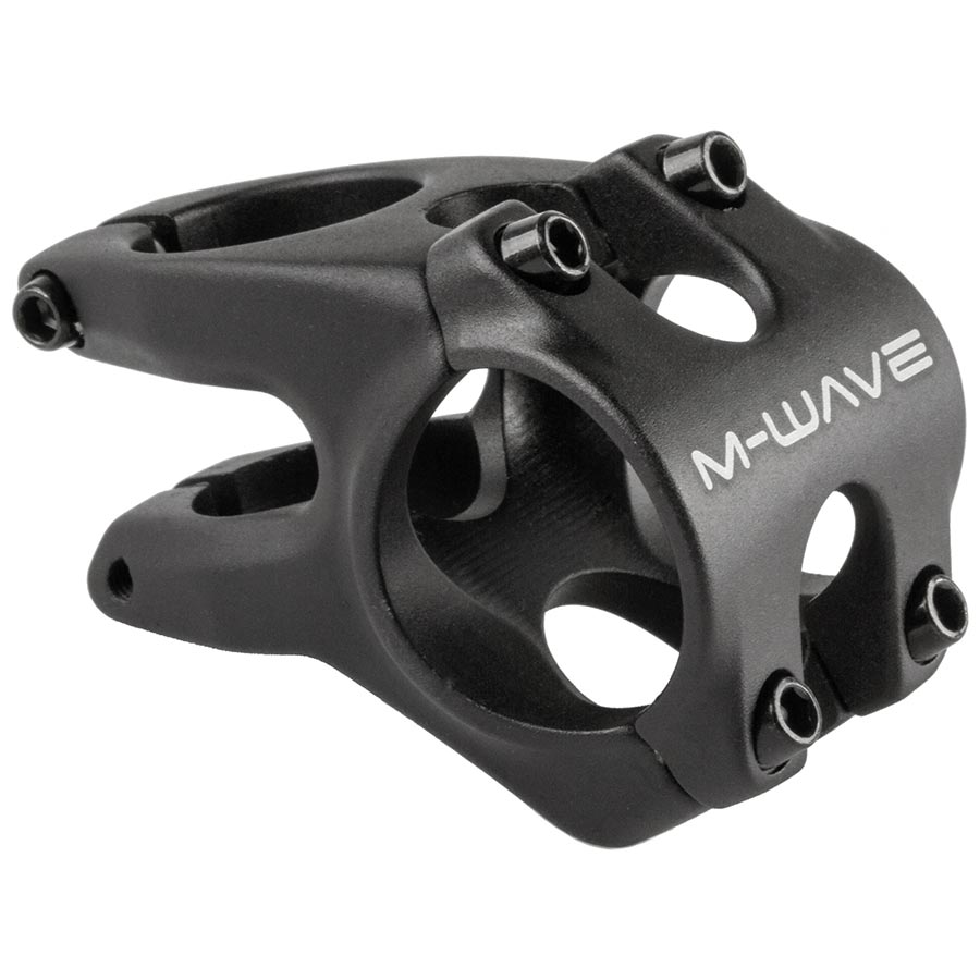M-Wave Astem 3D Stem Diameter: 31.8mm Length: 40mm Steerer: 1-1/8 ±12° Black - The Bike Hub