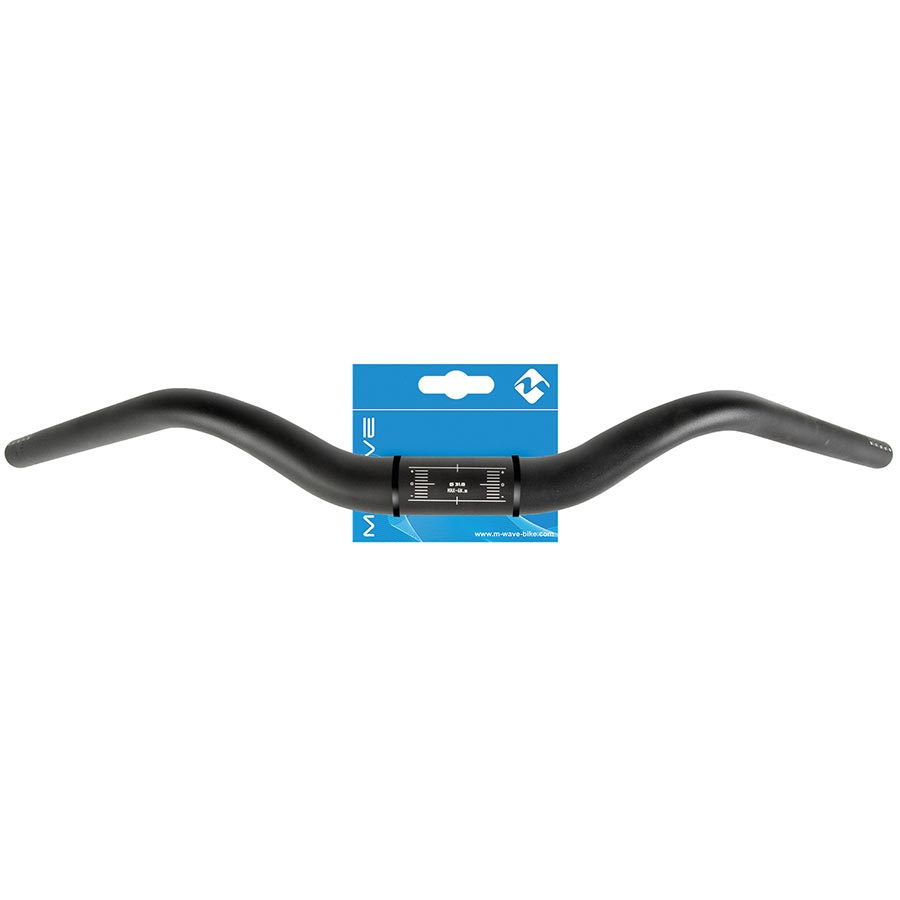 M-Wave HB-C2.1 Handlebar Diameter: 31.8mm 640mm Rise: 38mm Black - The Bike Hub