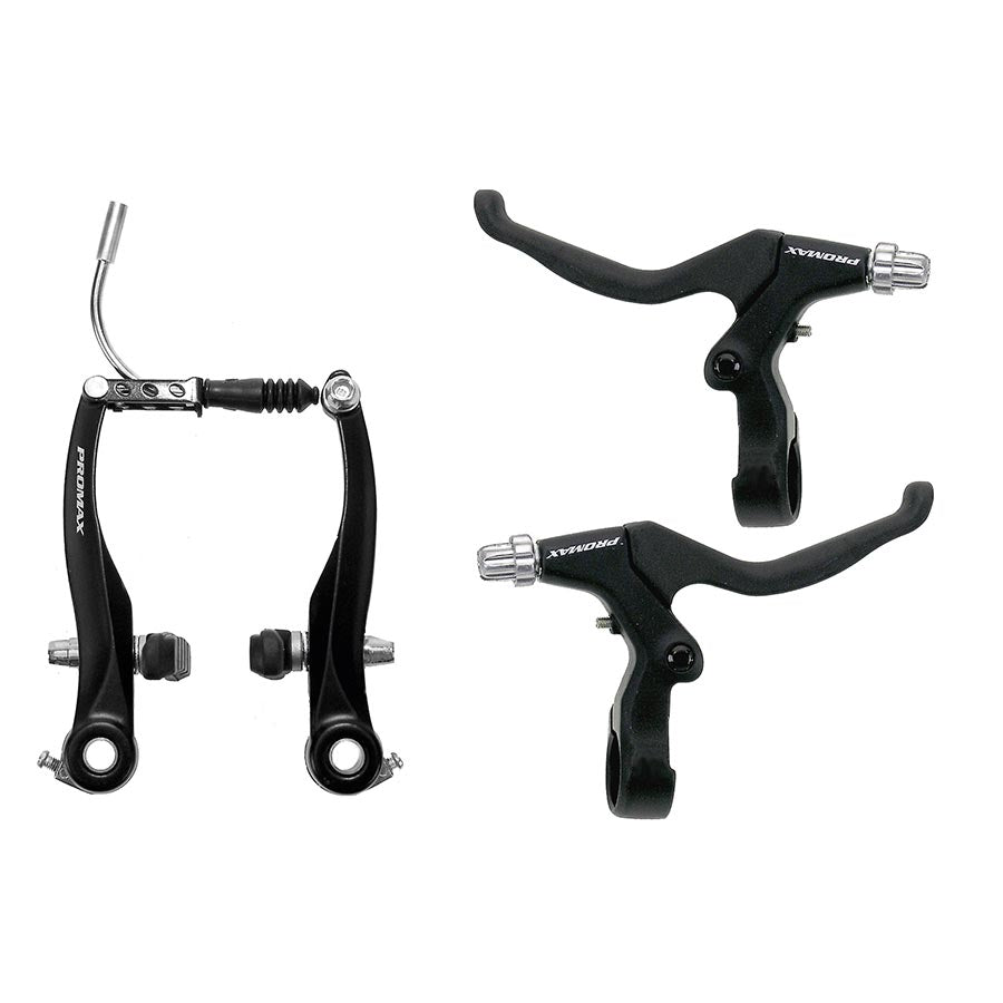Promax TX V-Brake and Lever Set Front and Rear Black - The Bike Hub