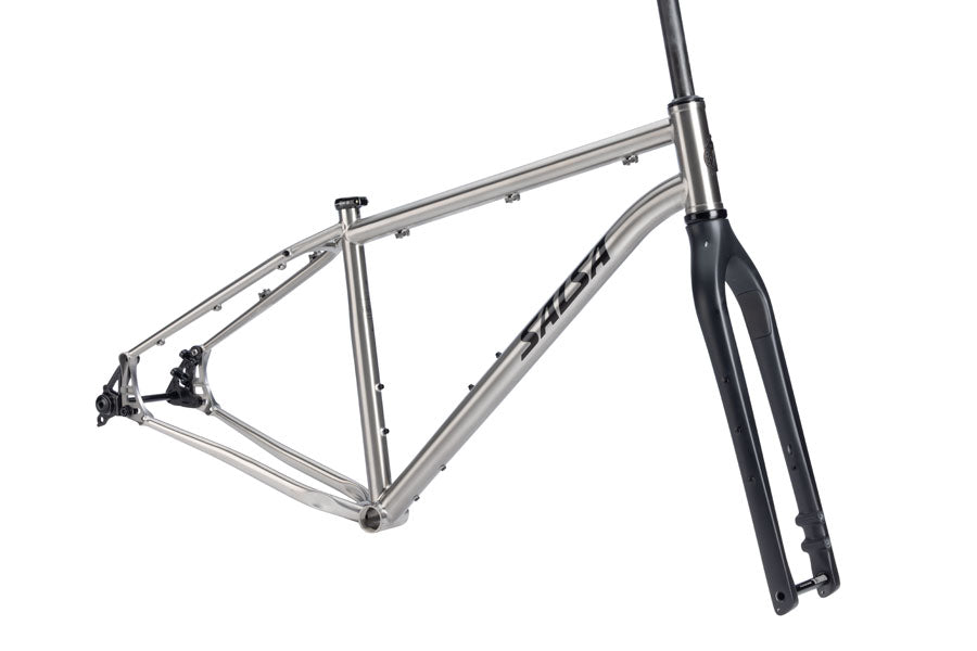 Salsa Fargo Ti Frameset - 29" Titanium Brushed Titanium X-Large