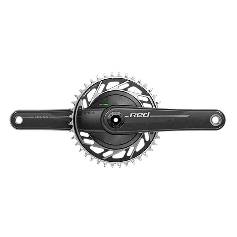 SRAM RED 1x XPLR AXS Power Meter Wide Crankset - 175mm 13-Speed 42t Threaded Mount 8-Bolt PM Spider DUB Spindle Natural Carbon E1 - The Bike Hub