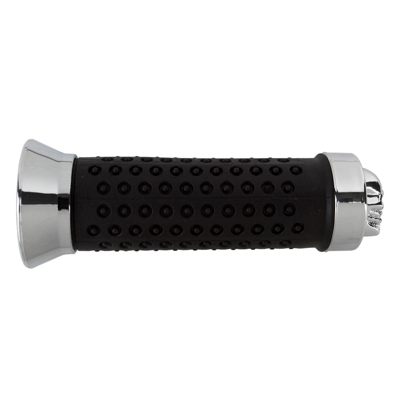 Sunlite Custom Grips Black w/ Skull Chrome 130mm - The Bike Hub