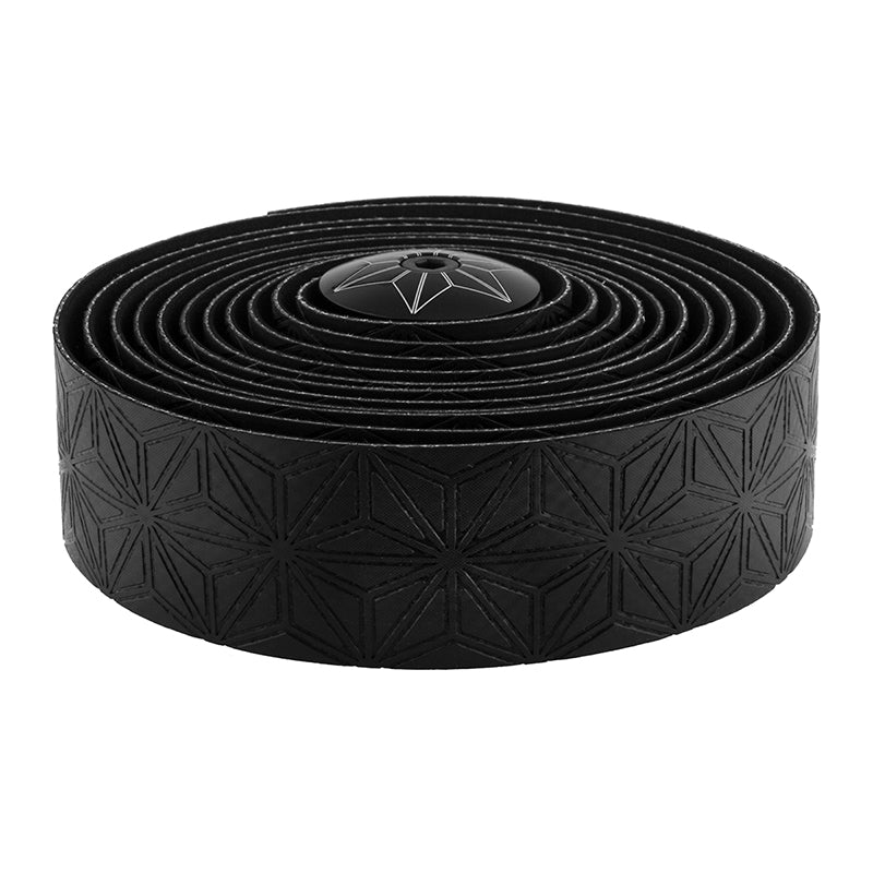 Supacaz Super Sticky Kush Handlebar Tape Black w/Blk Plugs - The Bike Hub