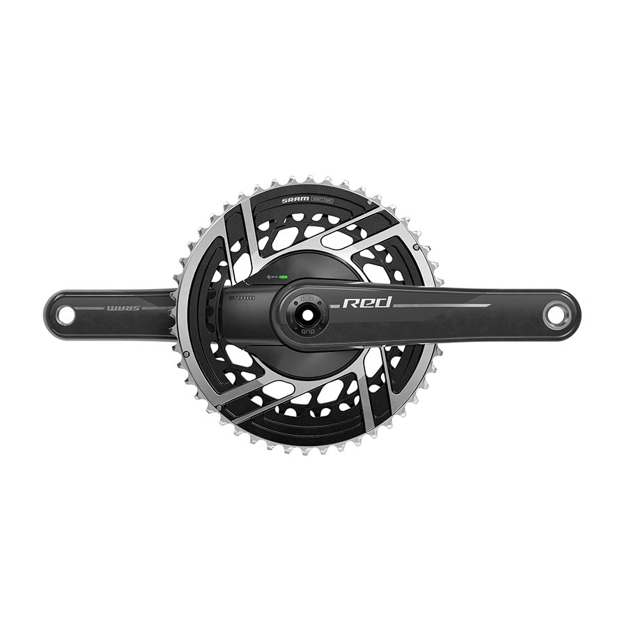 SRAM RED AXS Power Meter Crankset - 167.5mm 2x 12-Speed 48/35t 8-Bolt Direct Mount DUB Spindle Interface Natural Carbon E1 - The Bike Hub