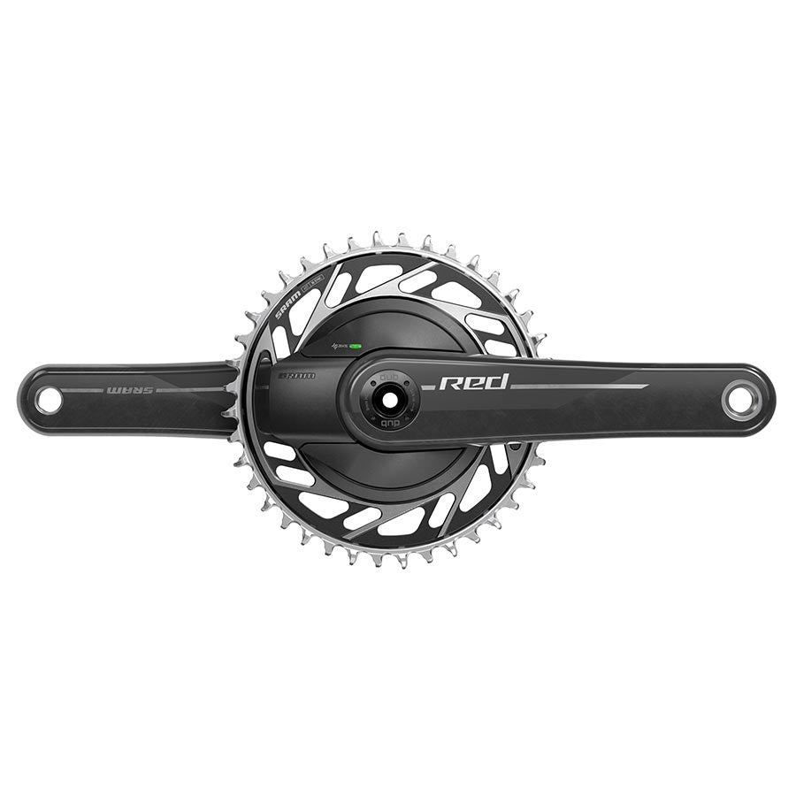 SRAM RED 1x XPLR AXS Power Meter Wide Crankset - 175mm 13-Speed 40t Threaded Mount 8-Bolt PM Spider DUB Spindle Natural Carbon E1 - The Bike Hub