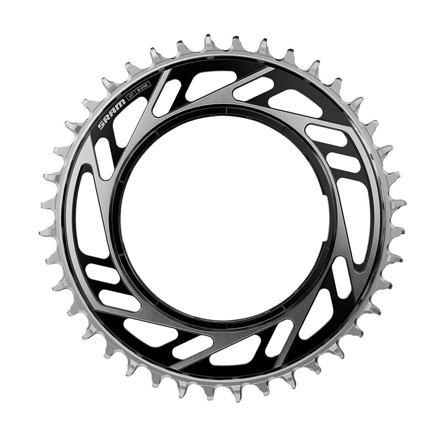SRAM RED XPLR X-Sync Thread Mount Chainring - 40t 12/13-Speed Thread Mount For RED XPLR AXS PM Spider 6.5mm Offset BLK/Silver E1 - The Bike Hub