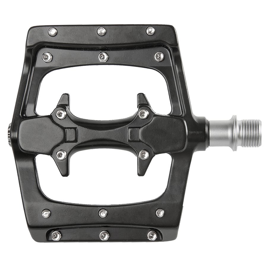 Exustar E-PM820-2 Dual Sided Pedals Body: Aluminum Spindle: Cr-Mo 9/16 Black Pair - The Bike Hub