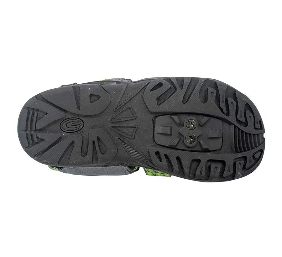 Exustar E-SS515 Clipless Sandals Green 43-44 Euro or 9.5-10.5 US
