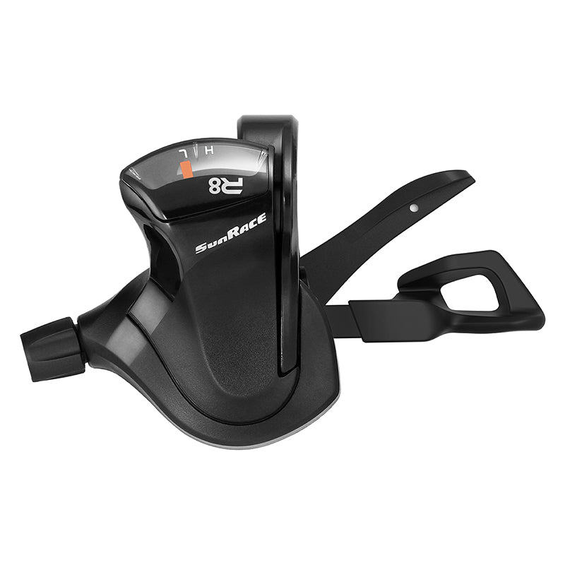 Sunrace DLR803 Flat Bar Trigger Shifter Left 2sp 2 to 1 Blk 140g - The Bike Hub