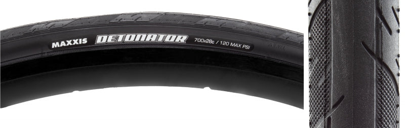 Maxxis Detonator Tire - 700 x 28 Clincher Wire Black - The Bike Hub