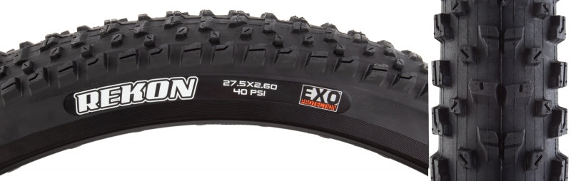Maxxis Rekon Tire - 27.5 x 2.6 Clincher Wire Black EXO - The Bike Hub