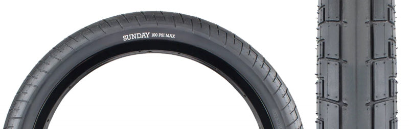 Sunday Street Sweeper Tire - 20 x 2.4 Clincher Wire Black/Black