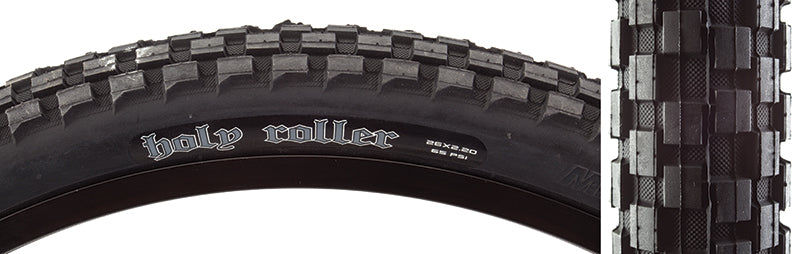 Maxxis Holy Roller Tire - 26 x 2.2 Clincher Wire Black Single - The Bike Hub