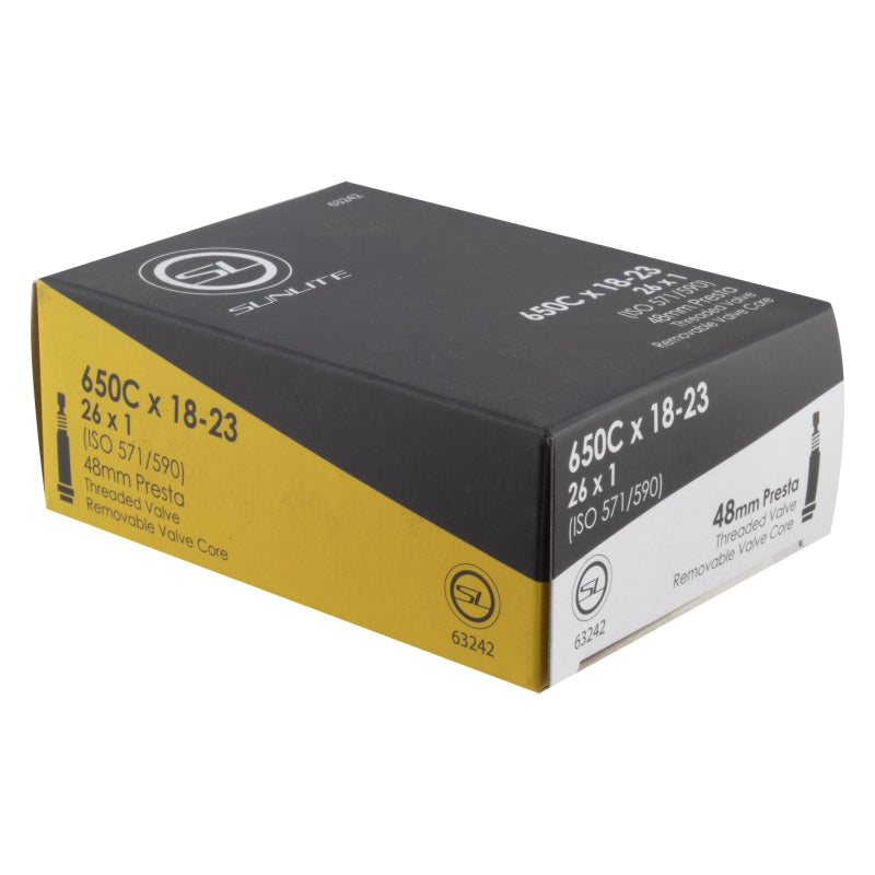 Sunlite Standard Presta Valve 650Cx18-23 (26x1) PV 48mm 0d Threaded Removable 25mm 0.9mm - The Bike Hub